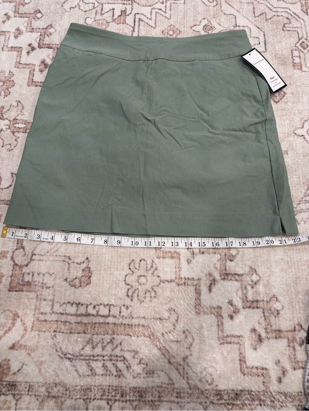 Charter Club Olive Green Mini Skirt with Side Slit - Picture 8 of 10